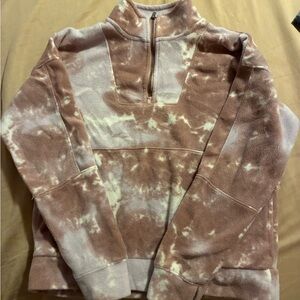 Hippie Rose Women's Pink and Cream Tie-Dye Sweatshirt Pullover